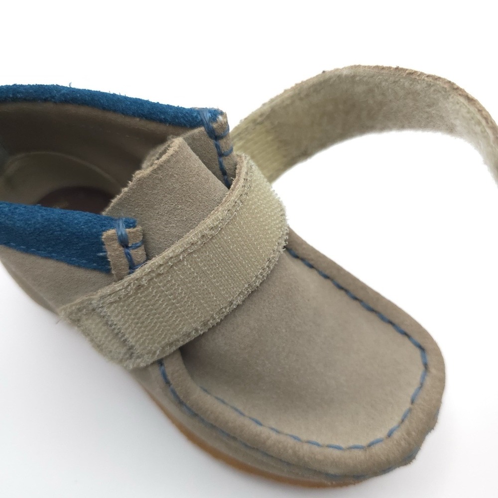 CLARKS New Wallabee Booties US 6W Big Kid Sand Combi LEATHER Toddler Shoes Suede - Picture 11 of 13